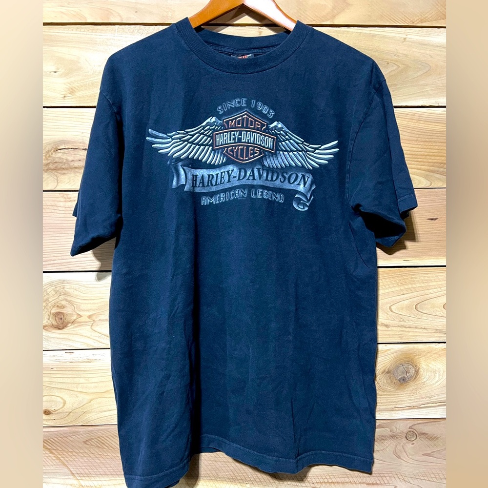 Harley-Davidson MENS L T Shirt LAS VEGAS Logo Mens Graphic Tee MADE IN USA 2007